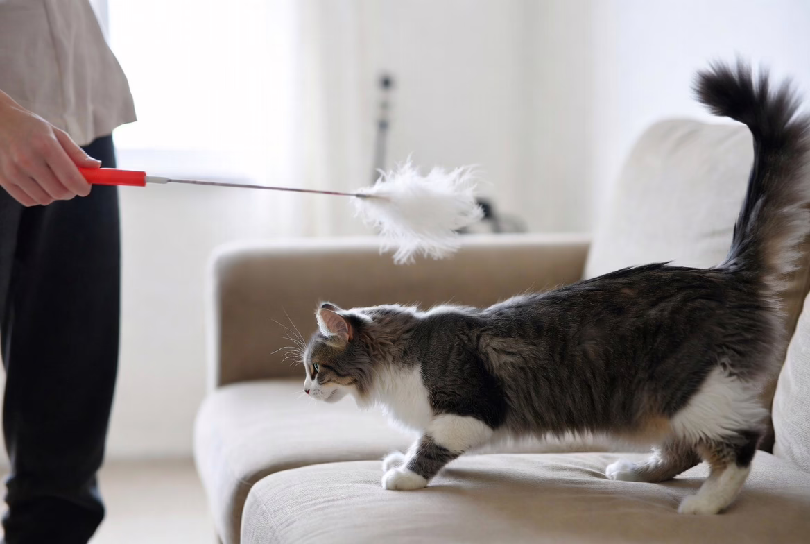 Interactive play mimics the natural hunt cycle