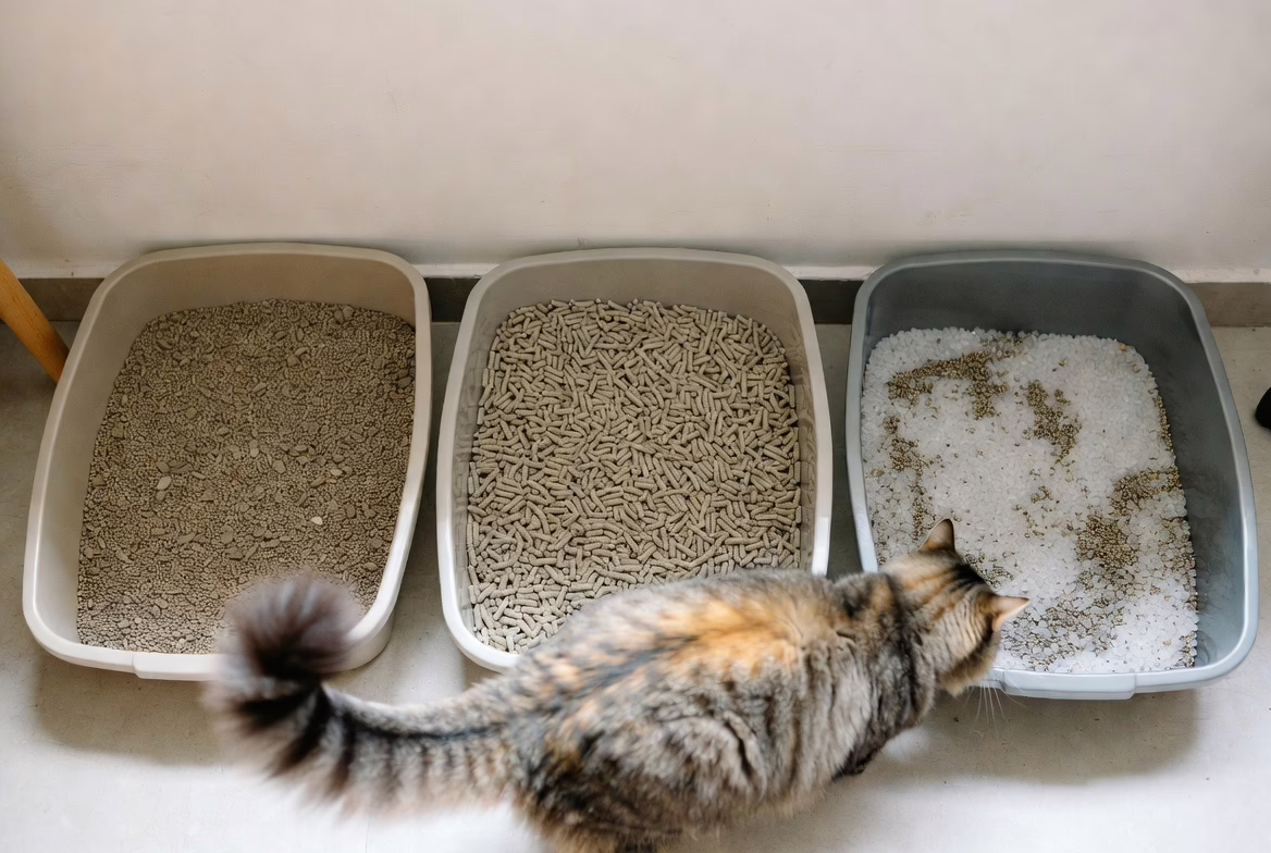 Cats choose what feels right under their paws