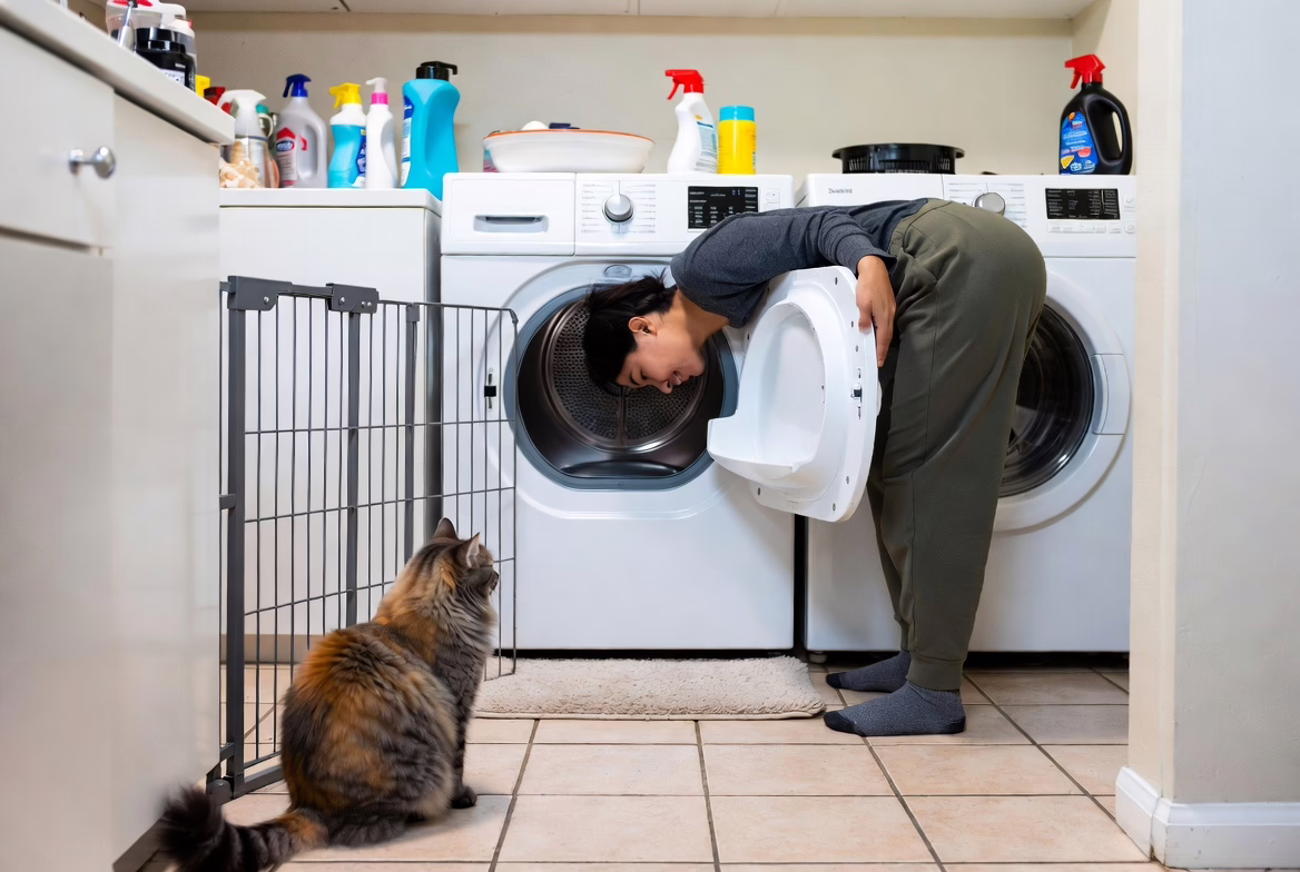 Utility spaces hide some of the biggest dangers for cats